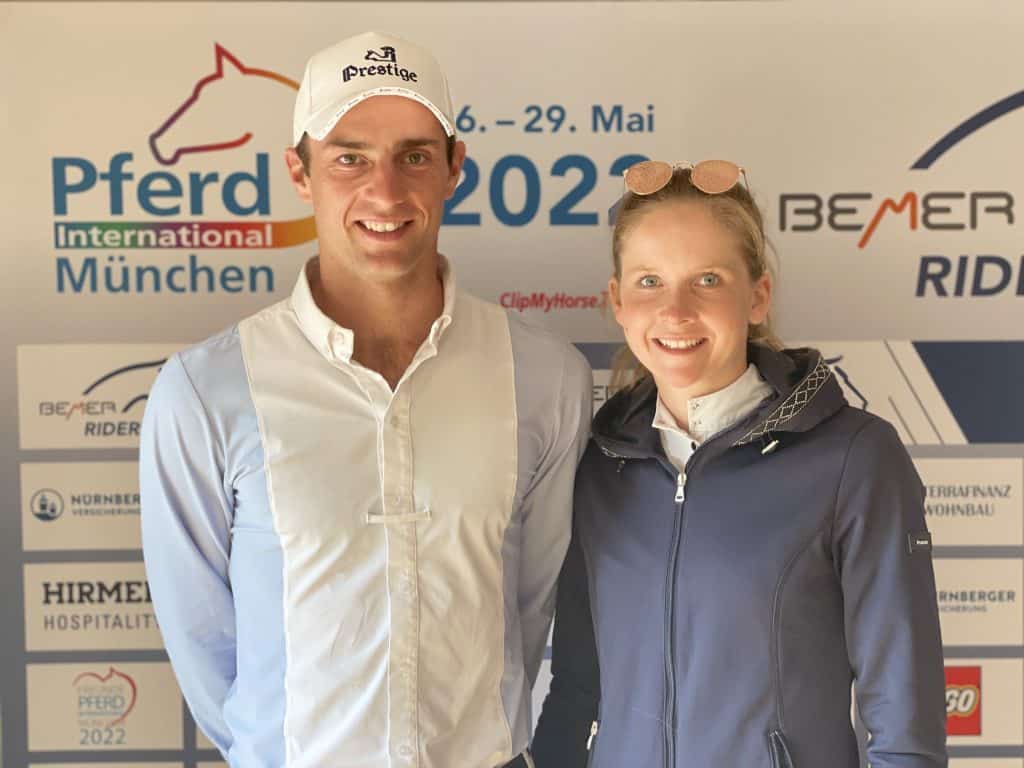 Richard Vogel und Sophie Hinners setzten auf Teamwork - auch in der BEMER Riders Tour in München. (Foto: Raabe)